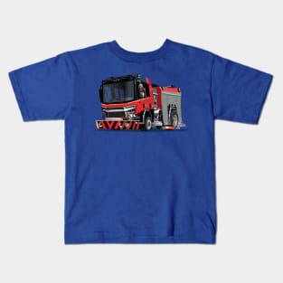 Cartoon firetruck Kids T-Shirt